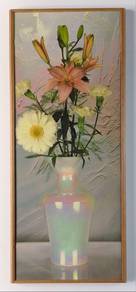  Pastel Vase Bouquet Lithograph Print