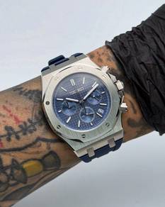 Custom Seiko Mod 42mm Blue AP Quartz Chronograph