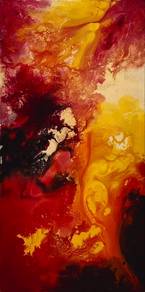 Chromatic Currents Abstract Oil Painting III