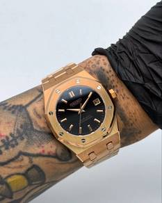 Custom Seiko Mod 39mm Matte Black Rose Gold AP