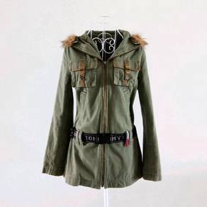 Tommy Girl Hoodie Parka With Belt