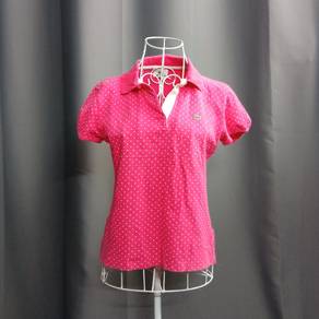 Lacoste Polka Dot Pink Polo T-Shirt