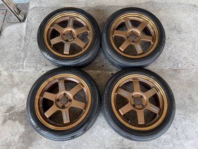Rim te37 bronze thailand 16 inch alza myvi vios ek