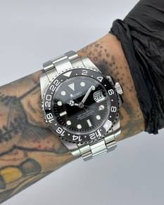 Custom Seiko Mod 40mm Bruce Wayne GMT-Master II on