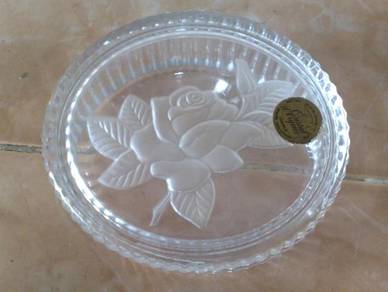 Mangkuk kotak crystal d'arques oval trinket box