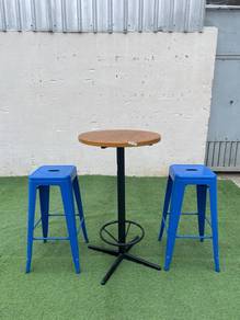 PK178 Meja Bulat Tinggi Set Round Bar Table 1+2