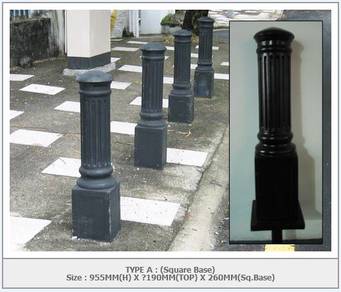FRP and stainless steel bollard