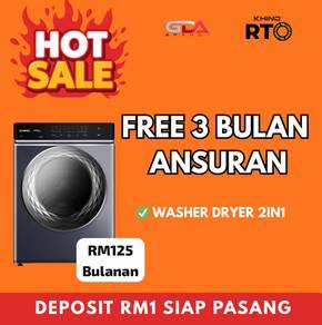Mesin Basuh Pengering 11/7KG ANSURAN KHIND AlorG