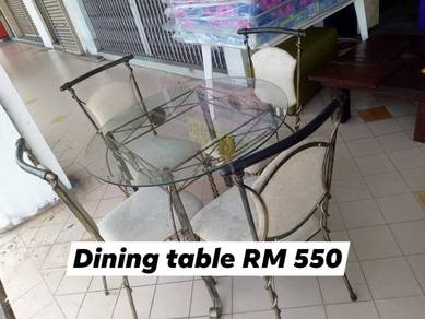 Vintage Vibes: Retro Steel Chair & Table Set