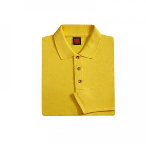 T-shirt Plain Polo Oren Sport Long Sleeve Yellow