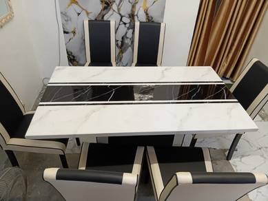 Modern 6-Seater Dining Table Set + 6 Chairs – Like