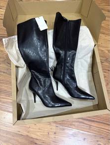 ZARA Leather Pointed Heels boot