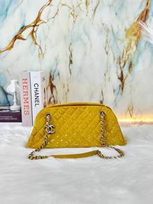 CHANEL Small Mademoiselle Patent Leather Bag