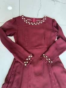Maroon Baju Kurung - Tailor made