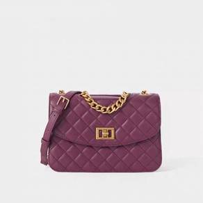 Charles & Keith Quilted Chain Strap Shoulder Bag