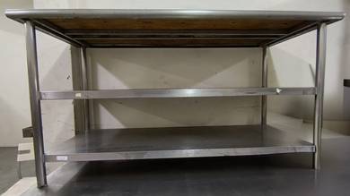 Used Stainless Steel 3 Tier Worktable