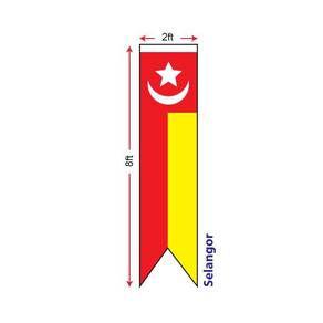 Bendera Selangor (Polyester) 2 x 8ft
