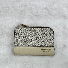 Kate Spade Beige Logo Compact Wallet