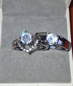 ​✨ Matching Couple Rings Set - Sweet Heart Design 