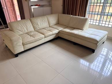 Rozel Genuine Leather L-Shape Sofa (Self Pickup)