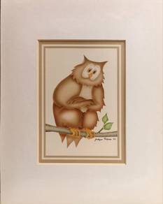 Vintage Owl on Branch I – Jocelyne Forgues (1982)
