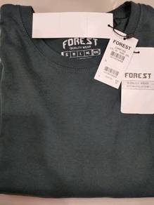 Forest Cotton Round Neck T shirt Dark Grey