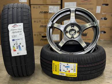 Sport Rim Baru 16 Advan TC4 Hyper Black Siap Tayar
