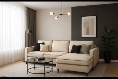 sofa L shape easy clean pocket spring