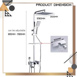 Rain Shower Set (BARU) – Tak Pernah Guna