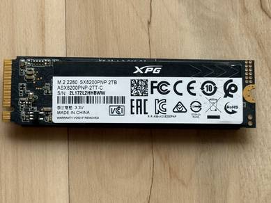 xpg M.2 SX8200PNP 2TB with heatsink