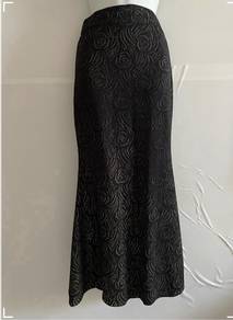 Black and Gold Patterned Mermaid Skirt