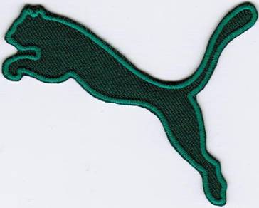PUMA GREEN Emblem Logo Badge Iron On Badge Patch