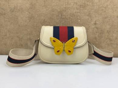 Gucci 505388 Butterfly Totem Crossbody Bag
