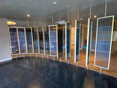Designer rotatable partition metal divider