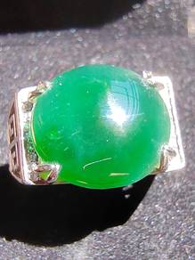 Icy Ice Dark Green Natural Burma Jadeite Jade