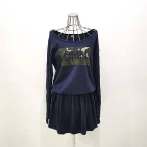 Tommy Block Carmo Printed Navy Blue Dress