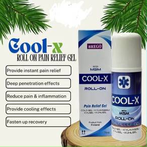 BREGO Cool-X Roll-On Cold Gel Pain Relief 75ml MSM