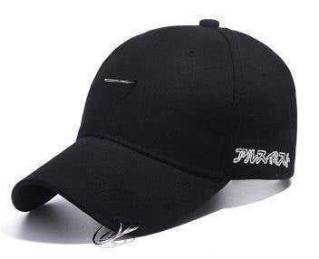 [12.12] Black Ring Buckle Hip-Hop Baseball Cap