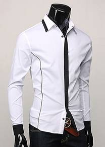 B0588 KEMEJA HITAM SMART FORMAL LONG SLEEVE SHiRT