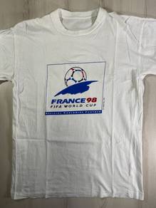 Vintage 1998 FIFA World Cup White Tee #EY Used