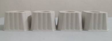 White Square Furniture Risers (Set of 4)