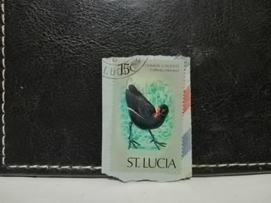 1976 St Lucia Stamp Bird Common Gallinule