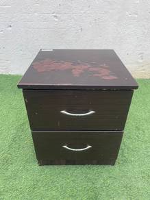 YE91D Meja Tepi Katil 2 Drawers Bed Side Table