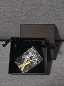 Charles & Keith Gold Letter X Keychain/Charm