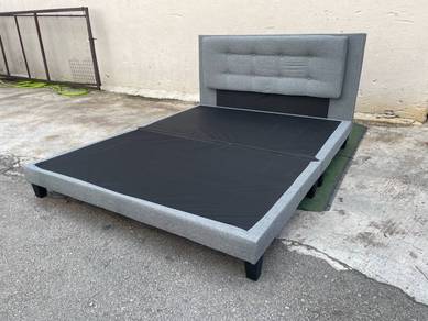 BK-D03Q NEW *Katil Queen Divan Bed Frame Grey