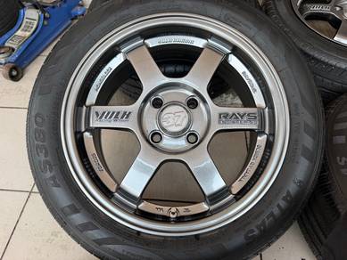 Te37 15inch new 6.5J & Tayar 185/55/15 4Biji