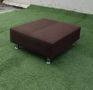 B949 Kerusi Bangku Ottoman Stool Fabric Brown *AS