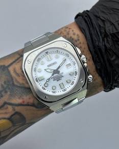 Custom Seiko Mod 42mm White MOP BR05 Automatic