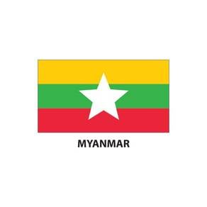 Bendera Myanmar (Polyester) 3 x 5ft