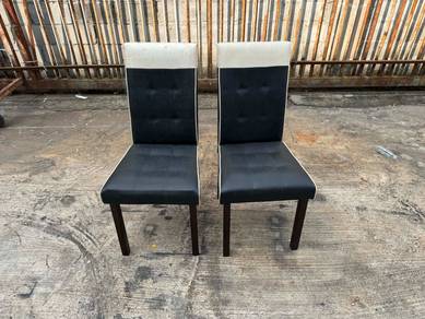 [Set] 2x Dining Chair Kerusi Makan Leather